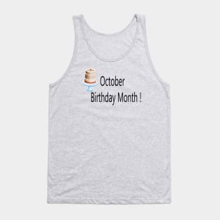 October Birthday Month Tank Top